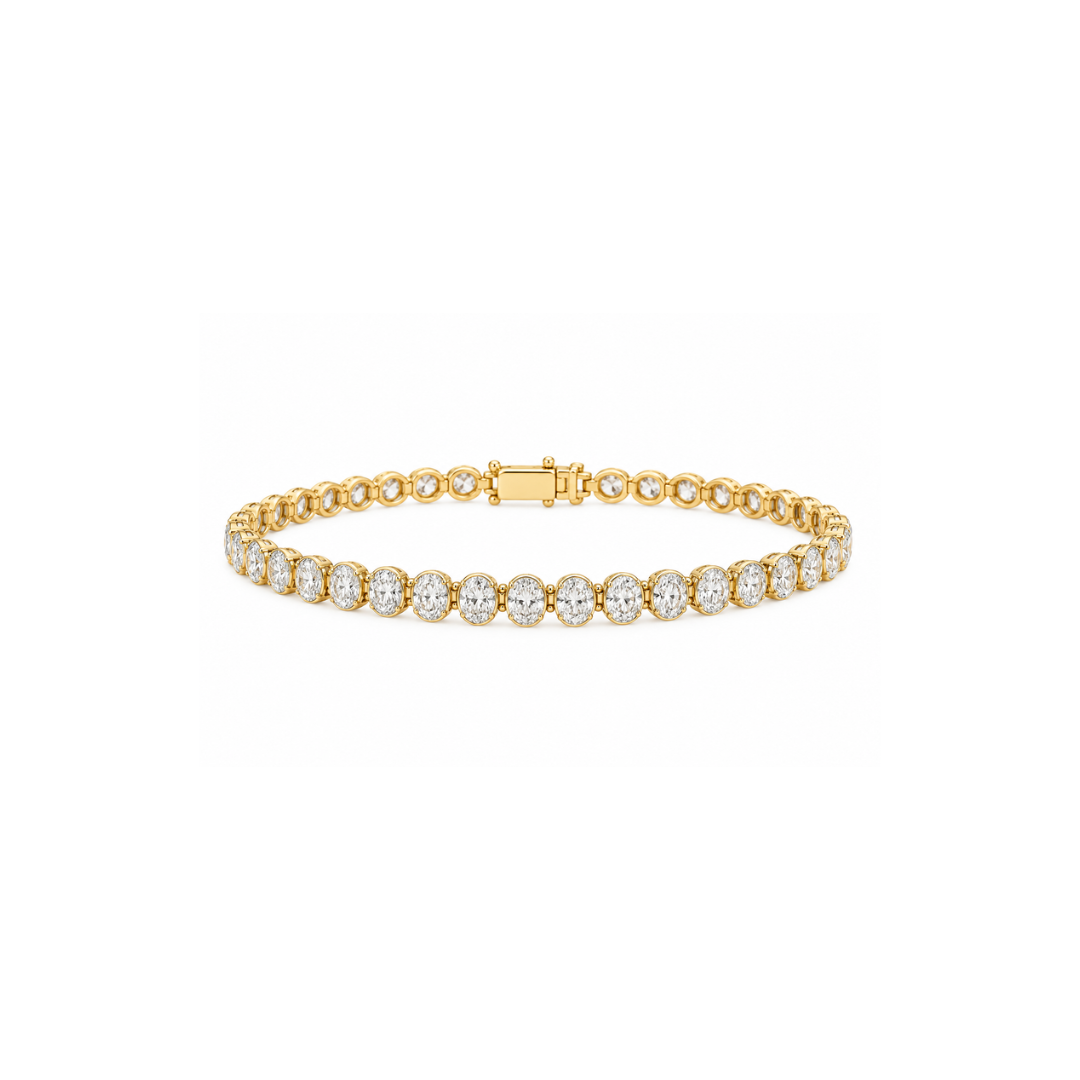 Oval Diamond Tennis Bracelet