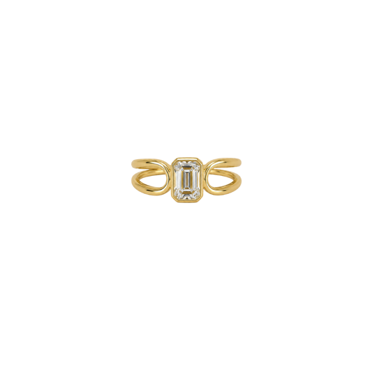 Willa Emerald-Cut Diamond Ring – Henri Noël