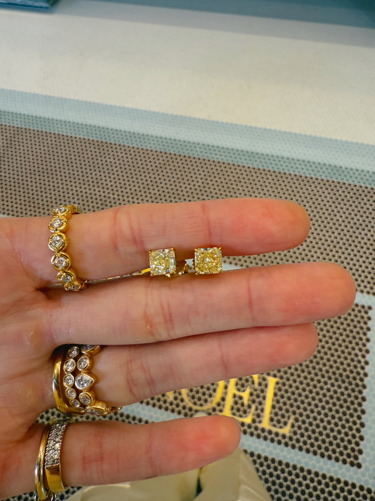 Yellow Diamond Studs – Henri Noël