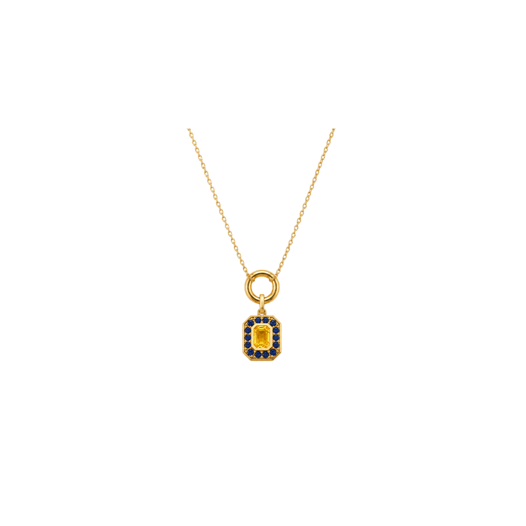 Yellow and Blue Sapphire Charm – Henri Noël