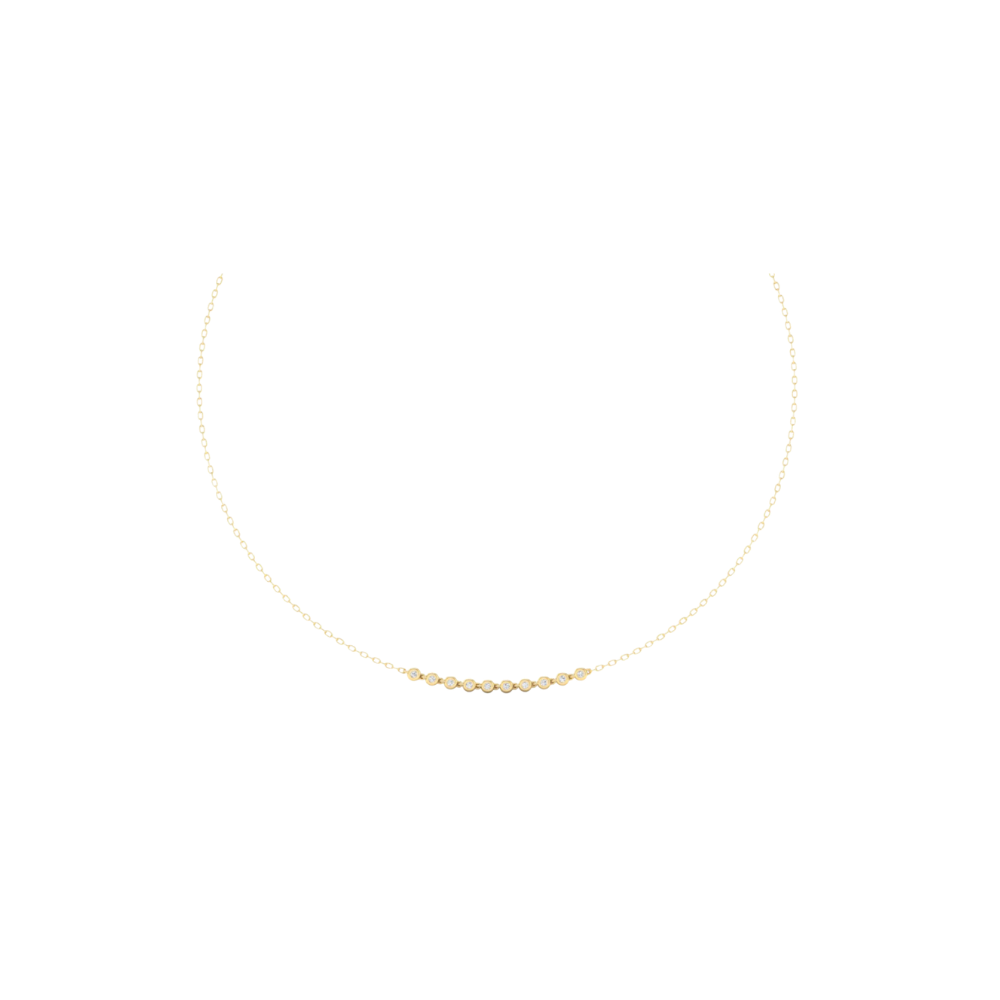 Bezel Diamond Line Necklace – Henri Noël