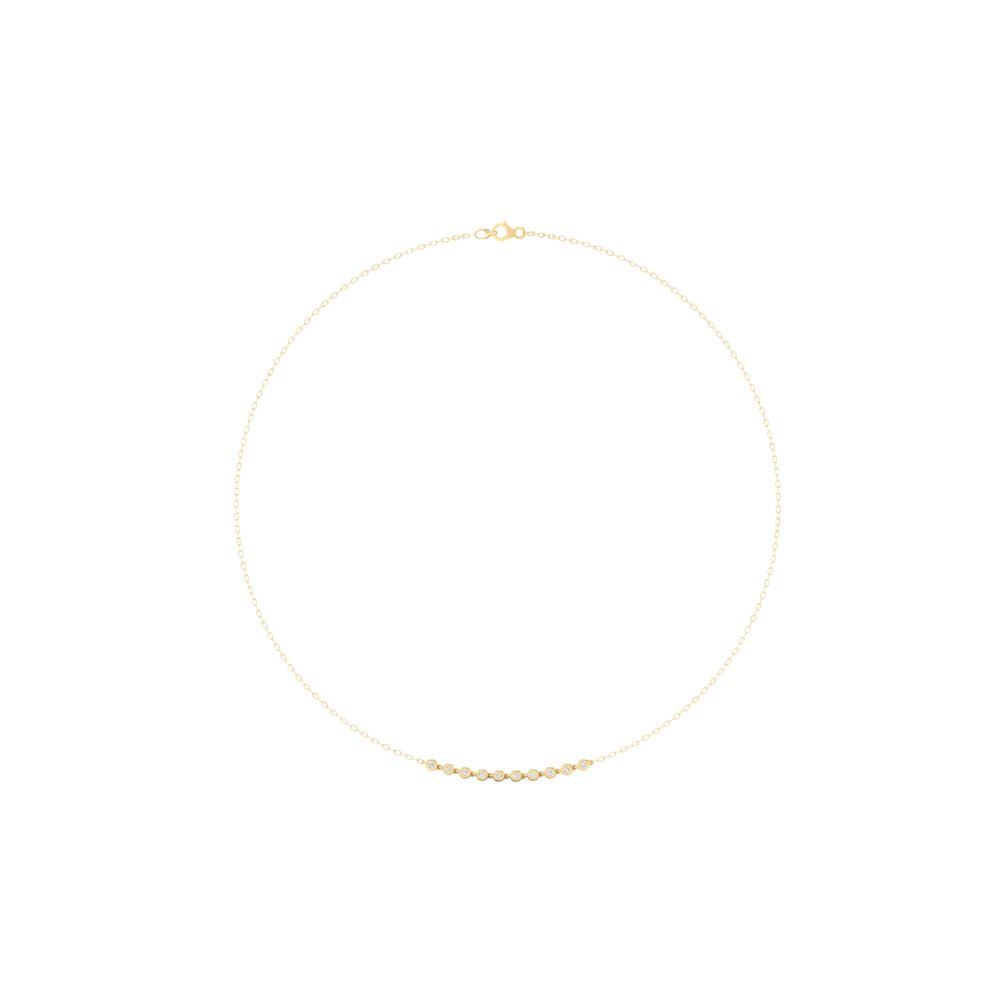 Bezel Diamond Line Necklace – Henri Noël