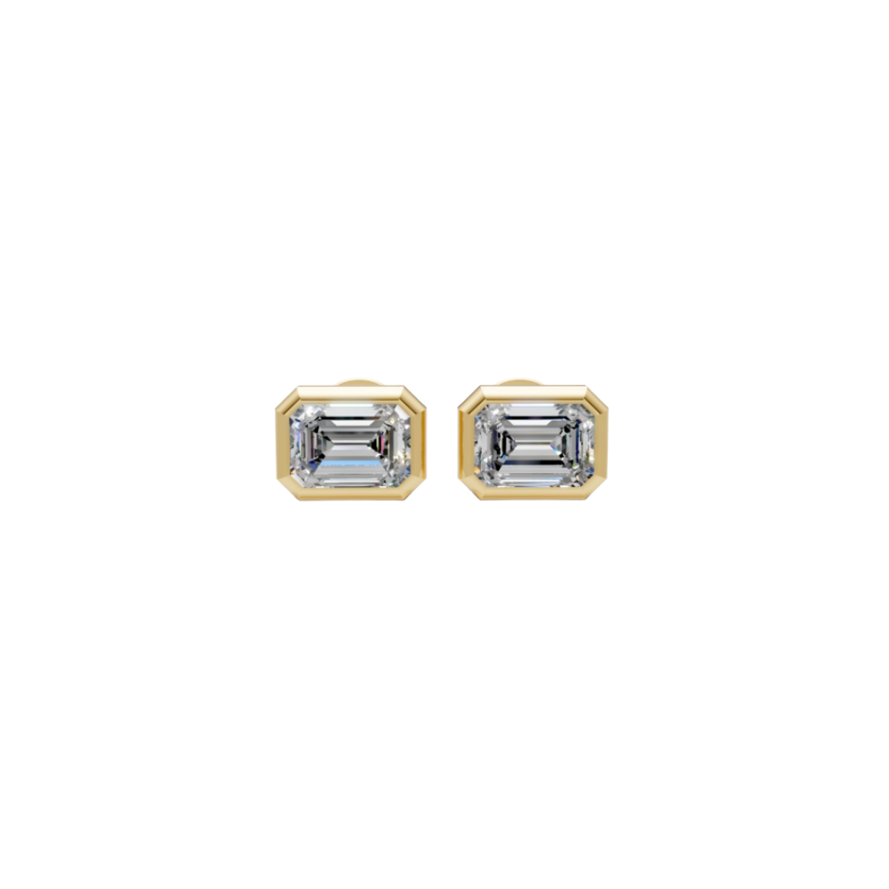 Diamond Bezel Studs – Henri Noël