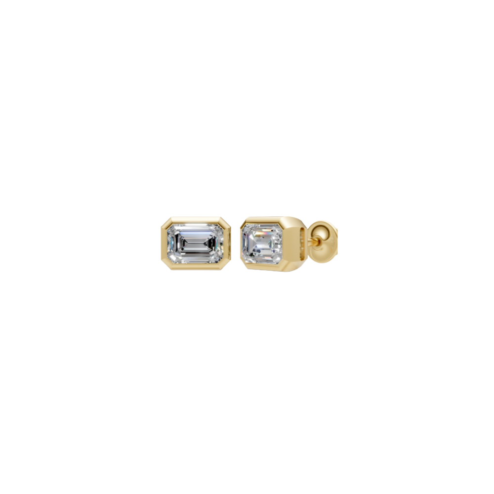 Diamond Bezel Studs – Henri Noël