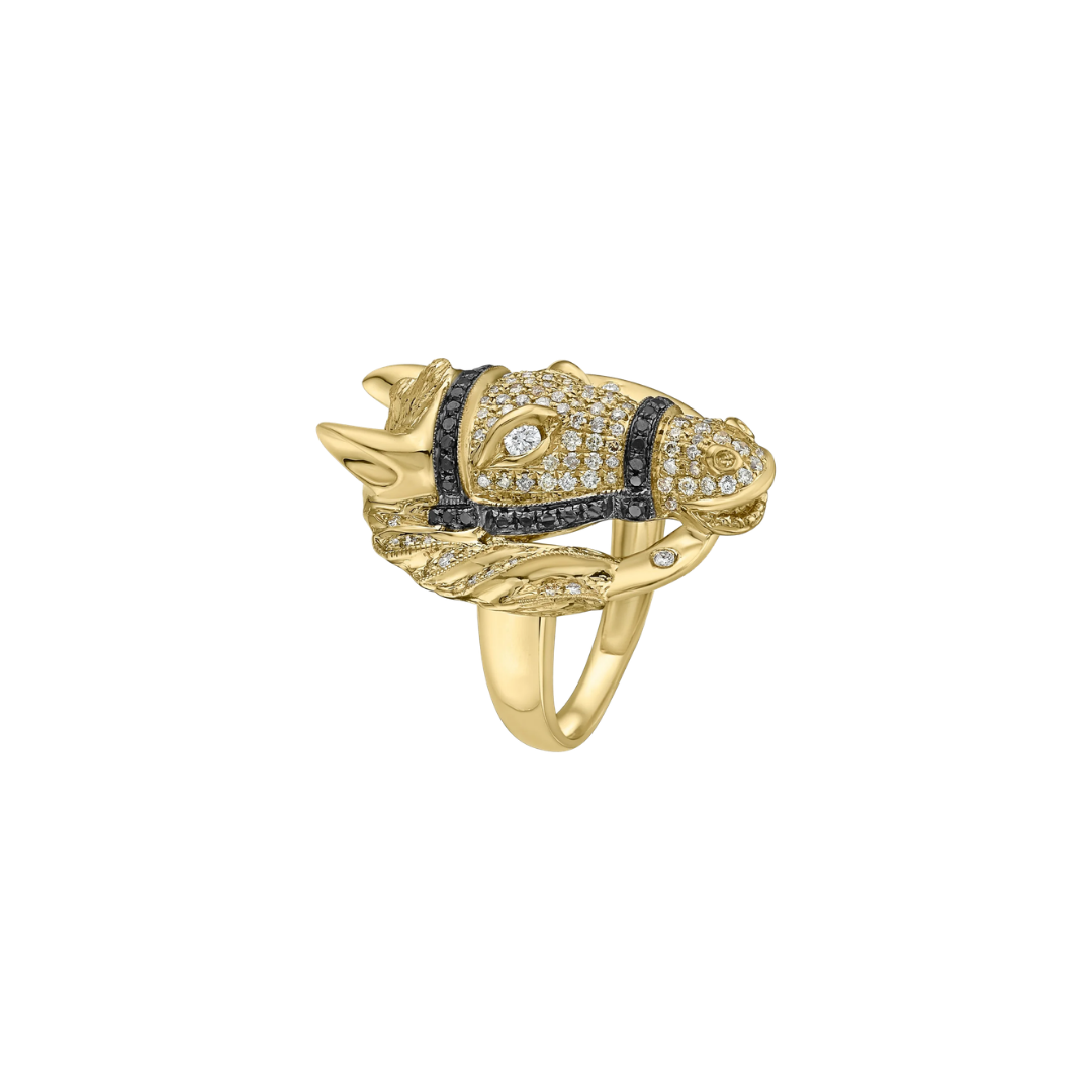 Lionheart- Legacy Lucky Horse Black Diamond Ring