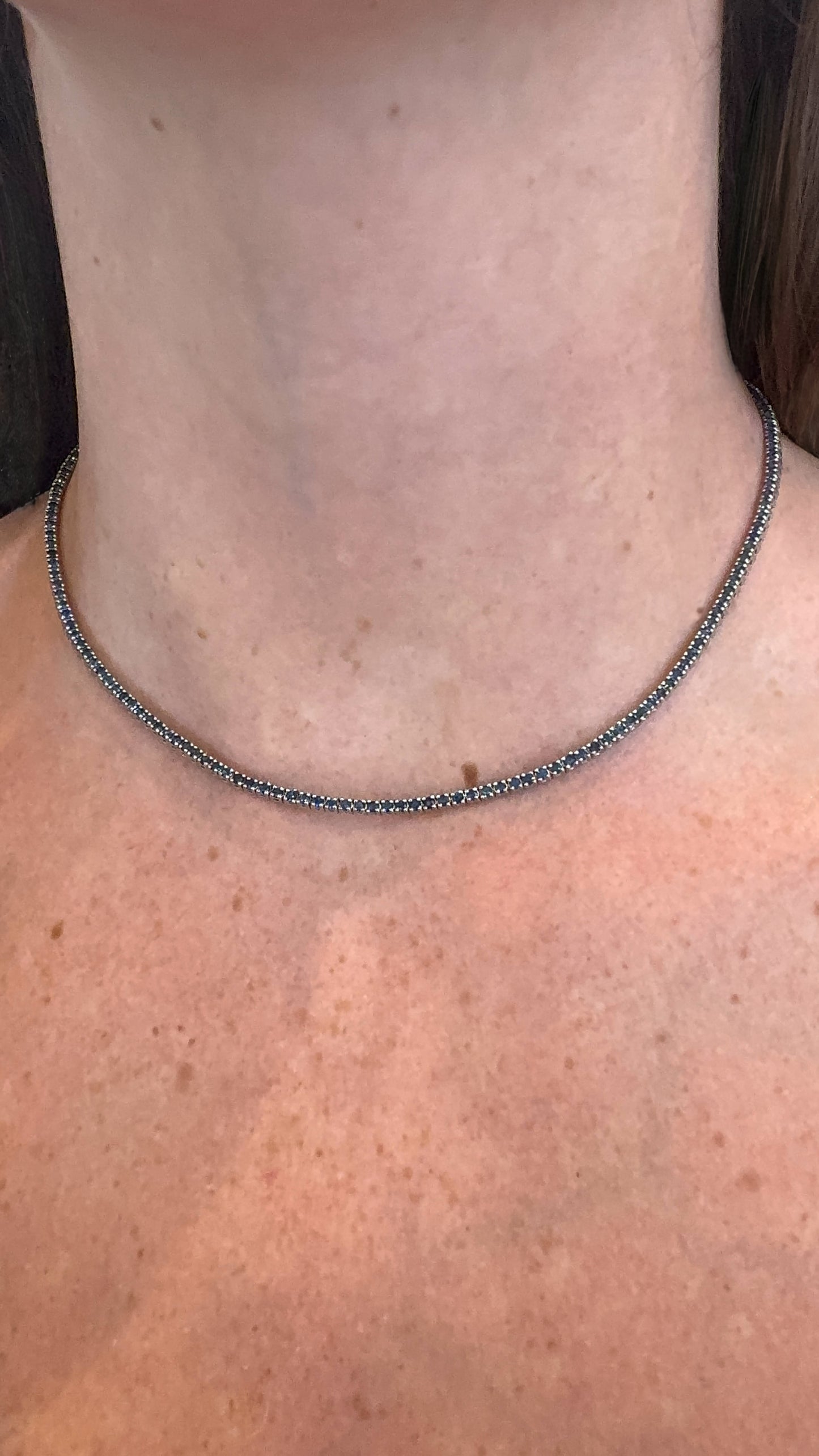 Blue Sapphire Tennis Necklace – Henri Noël