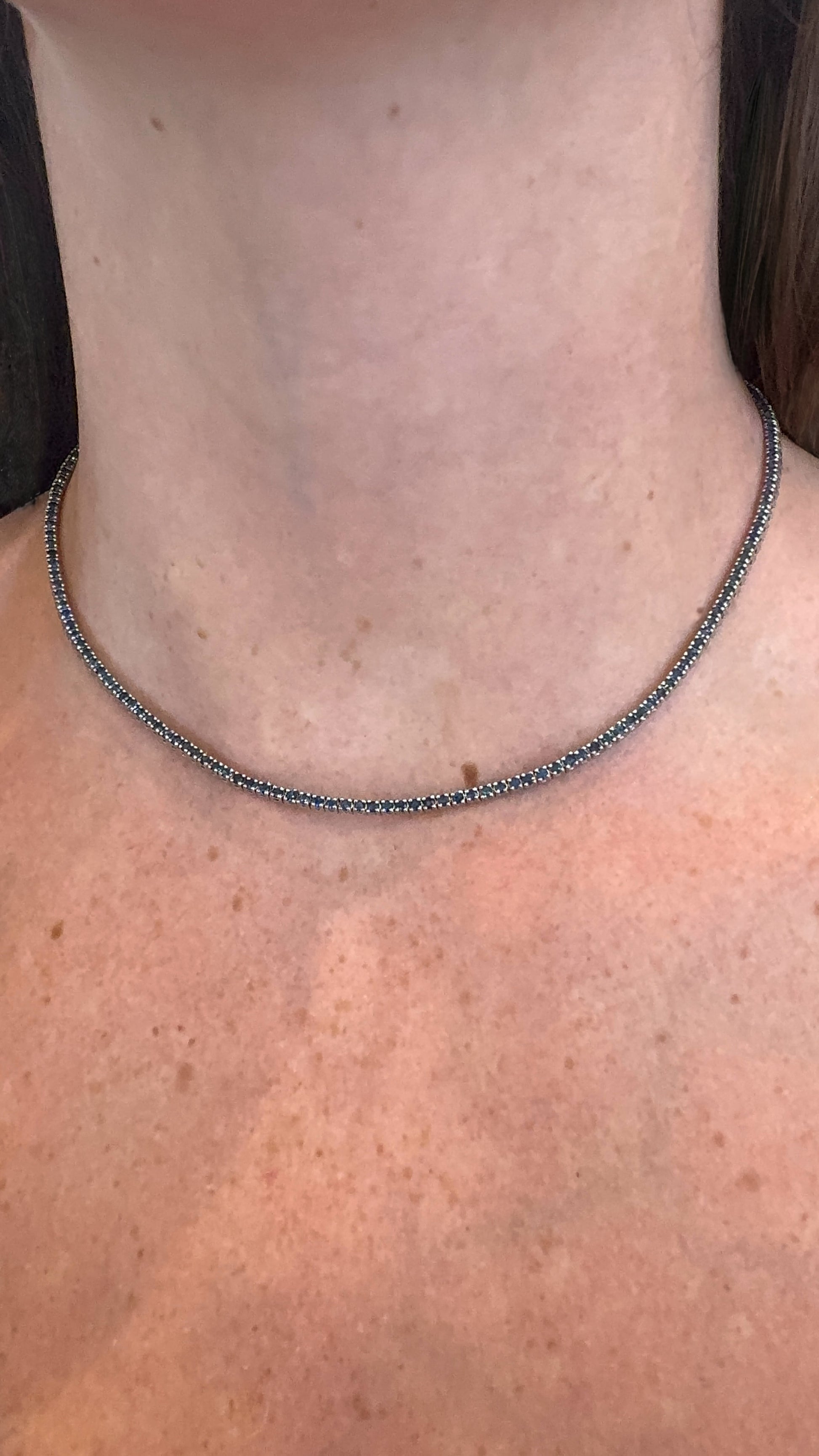 Blue Sapphire Tennis Necklace – Henri Noël