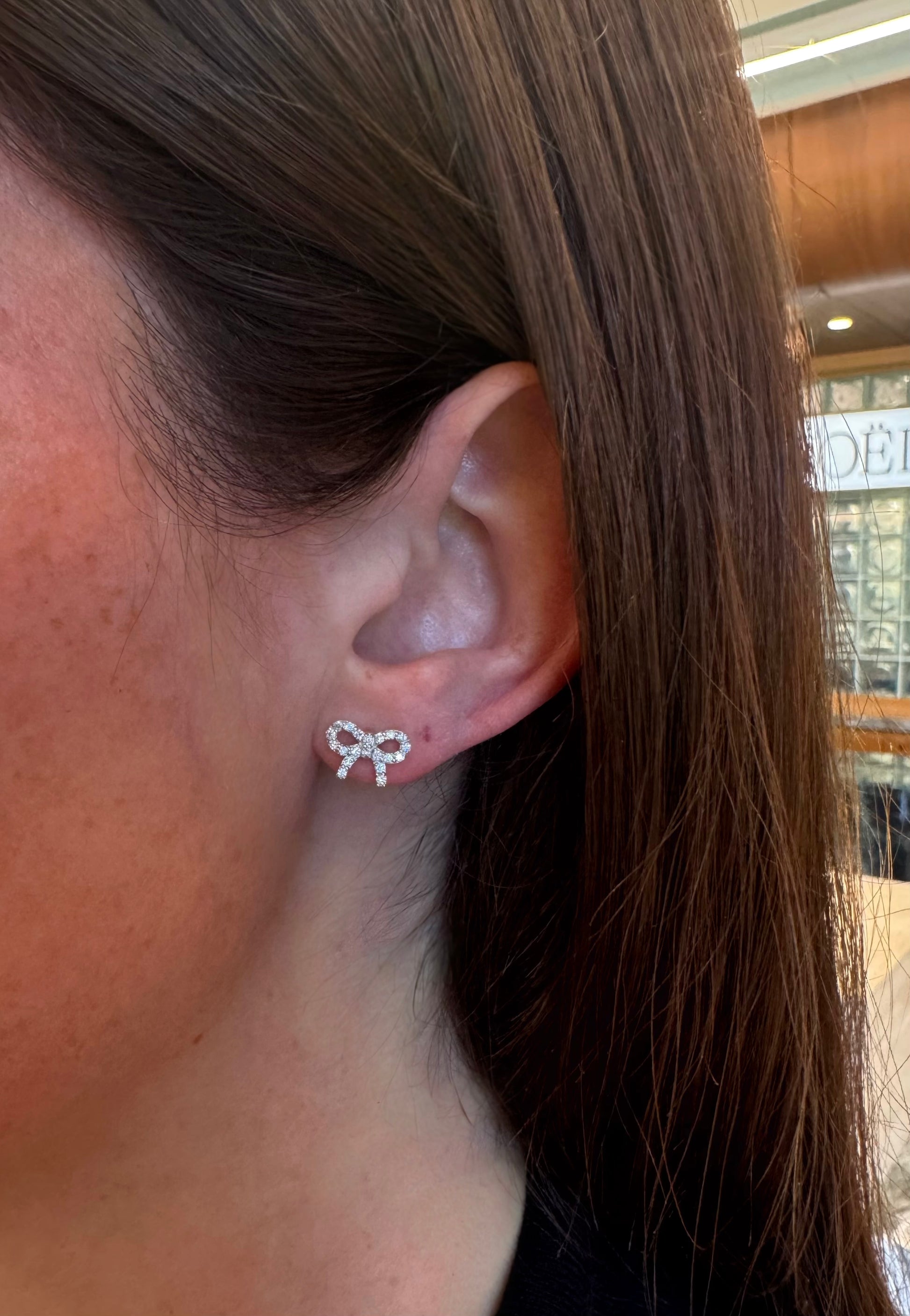 Diamond Bow Earrings – Henri Noël
