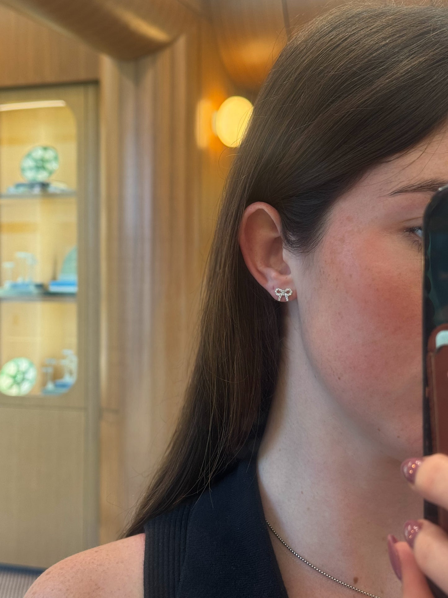 Diamond Bow Earrings – Henri Noël