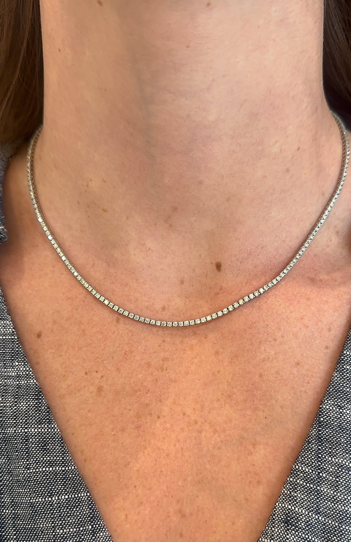 Diamond Tennis Necklace – Henri Noël