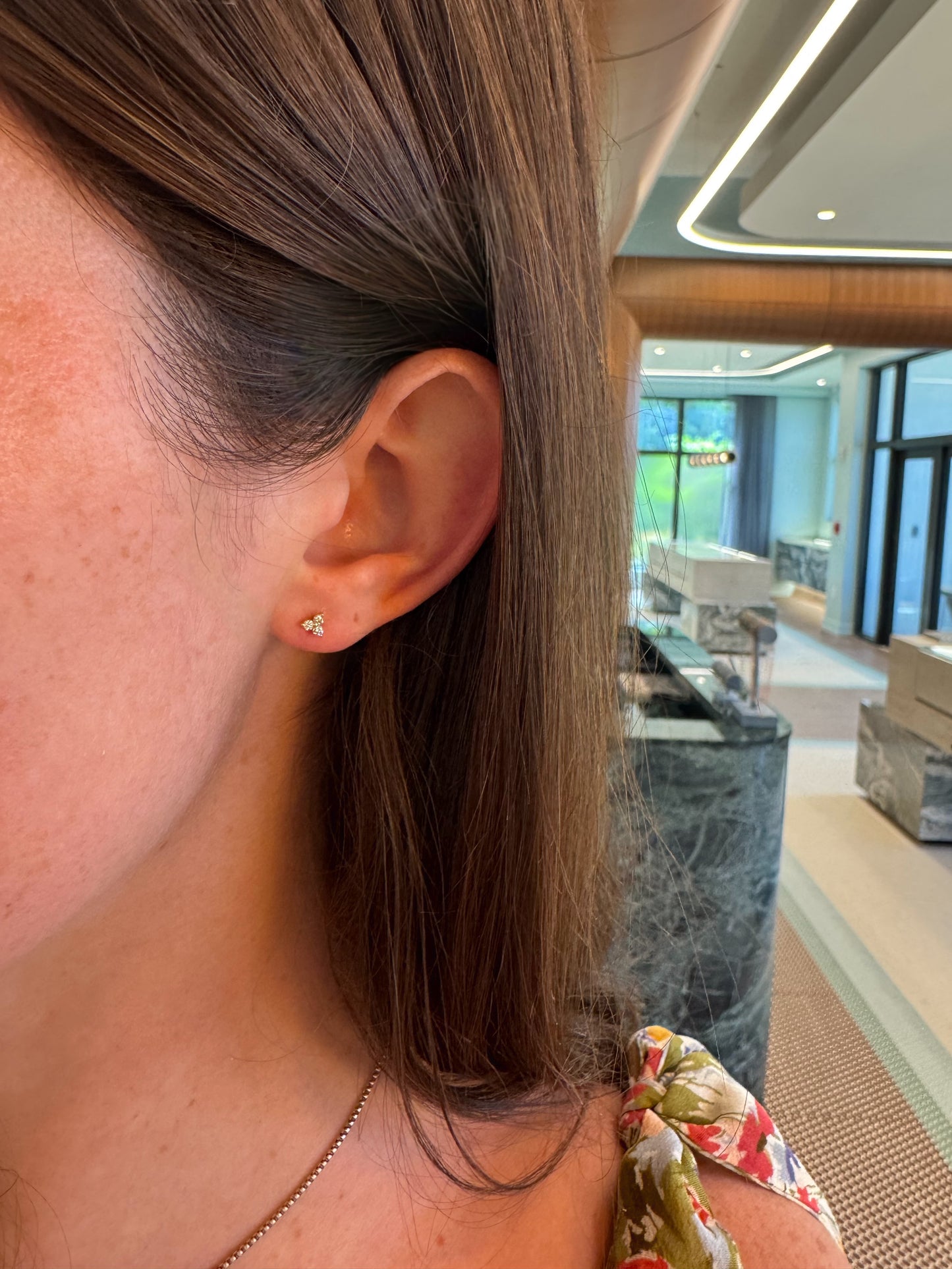 Diamond Triangle Studs