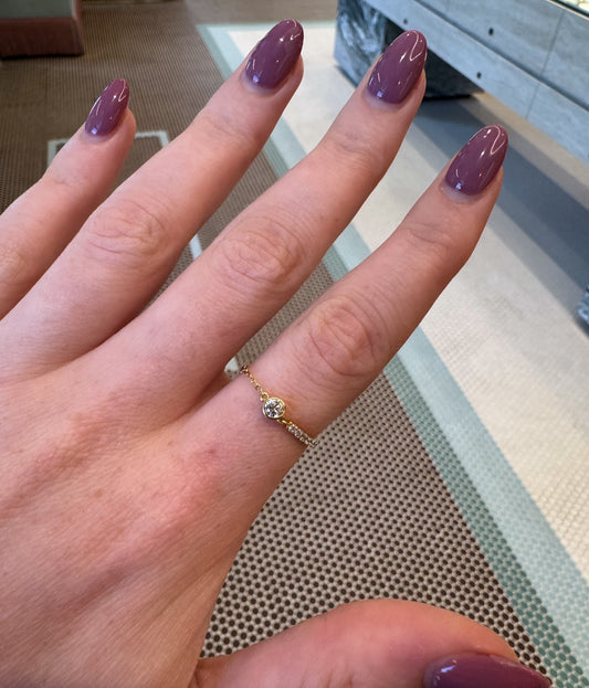 Diamond Band and Chain Ring – Henri Noël