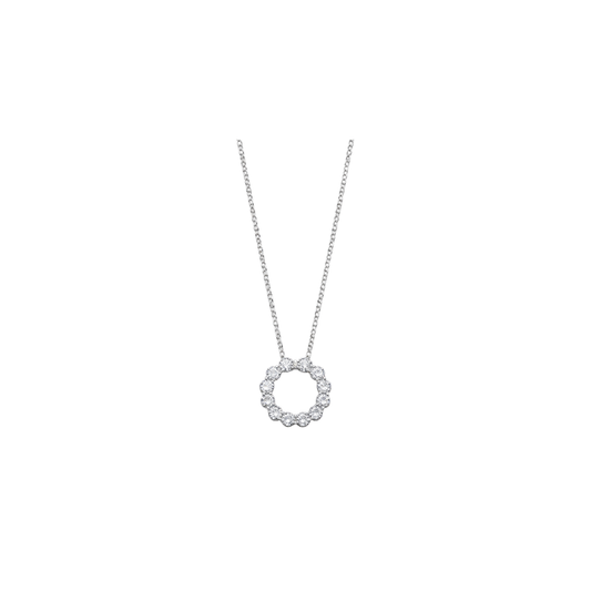 Diamond Circle Pendant Necklace – Henri Noël