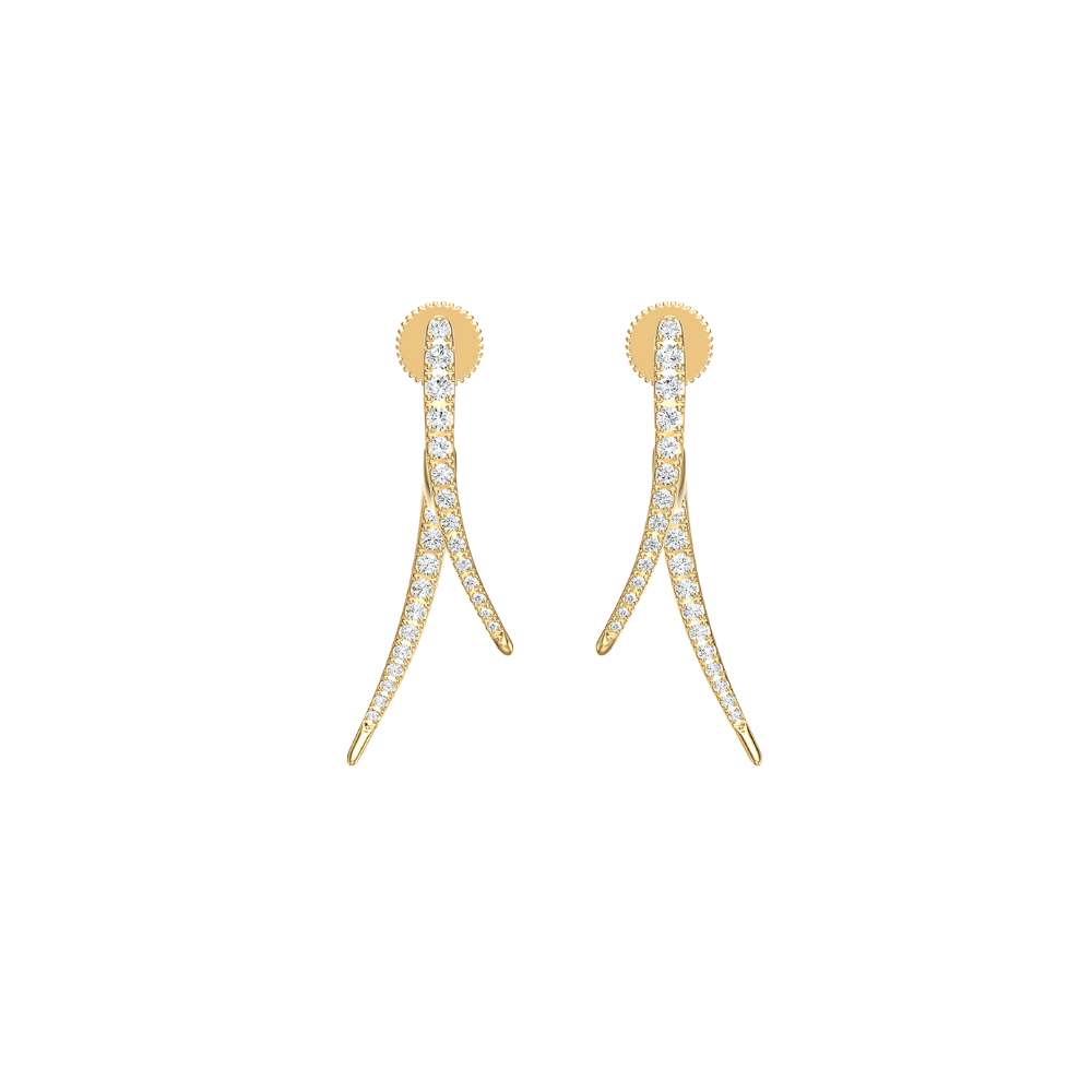 Diamond Line Drop Earrings – Henri Noël