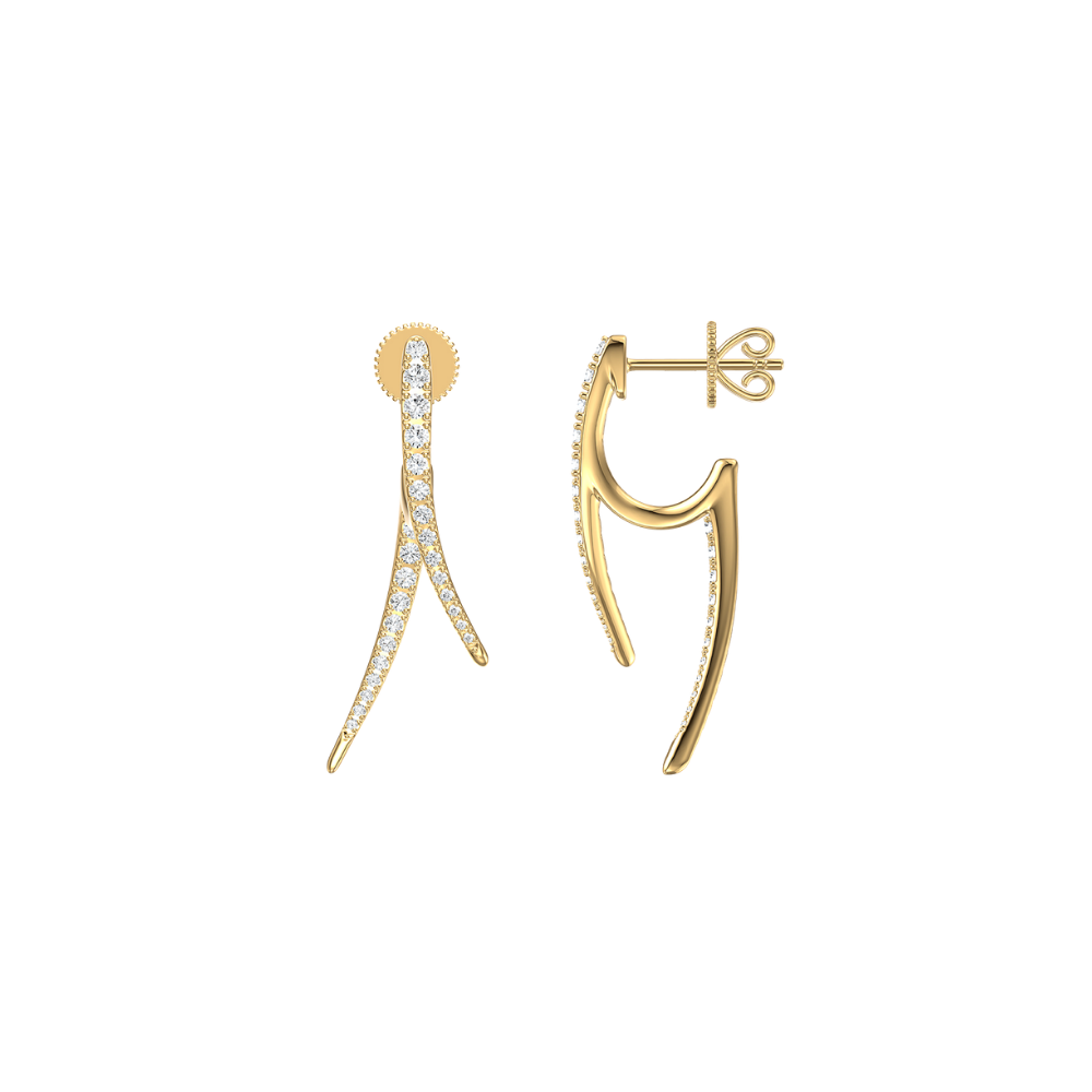 Diamond Line Drop Earrings – Henri Noël