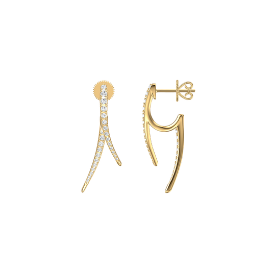 Diamond Line Drop Earrings – Henri Noël