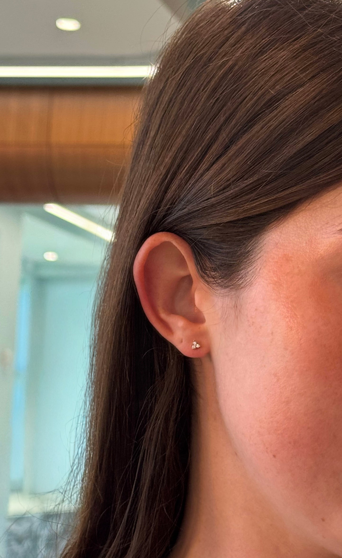 Diamond Triangle Studs