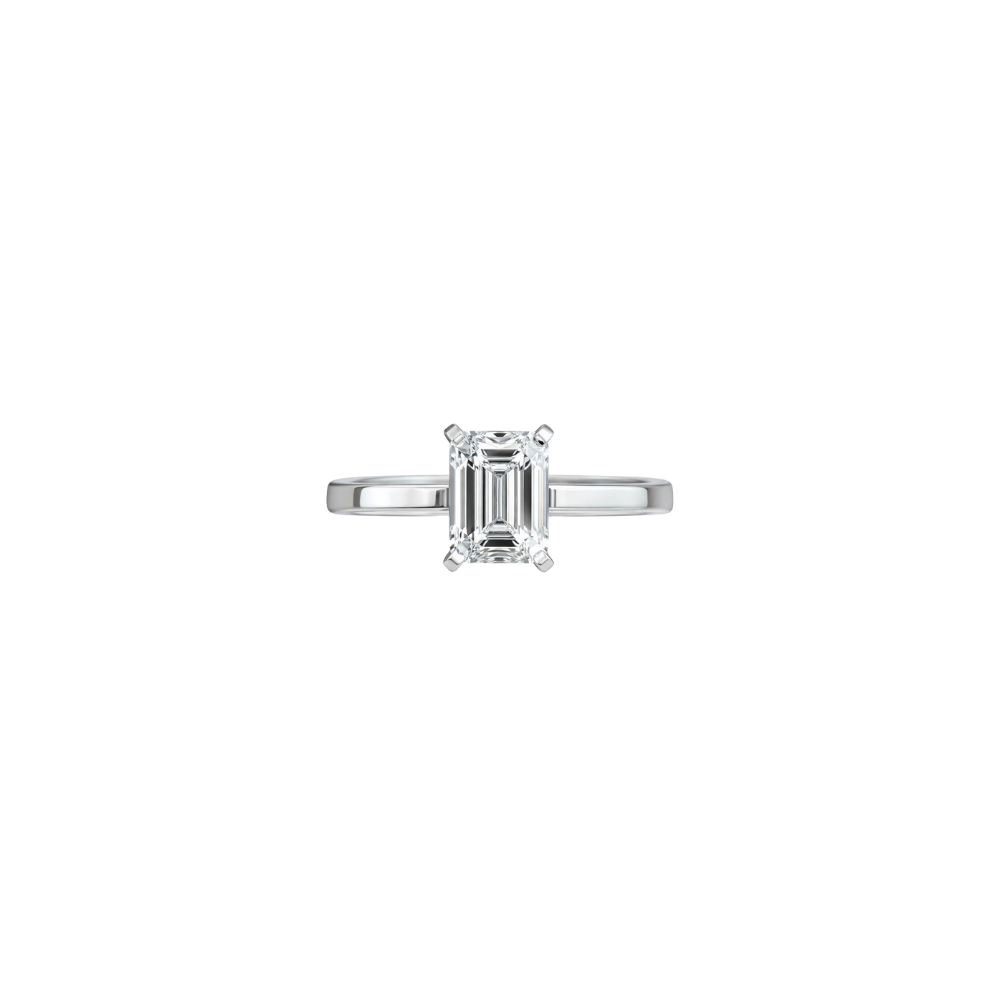 Emerald-Cut Diamond Engagement Ring