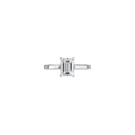 Emerald-Cut Diamond Engagement Ring