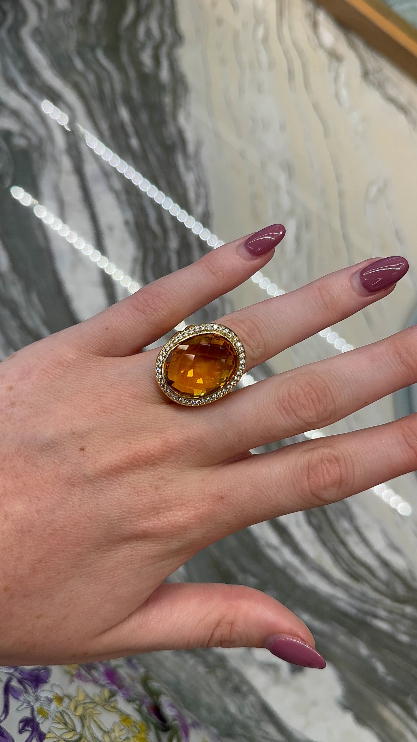 Estate David Yurman Albion Oval Ring- Citrine – Henri Noël