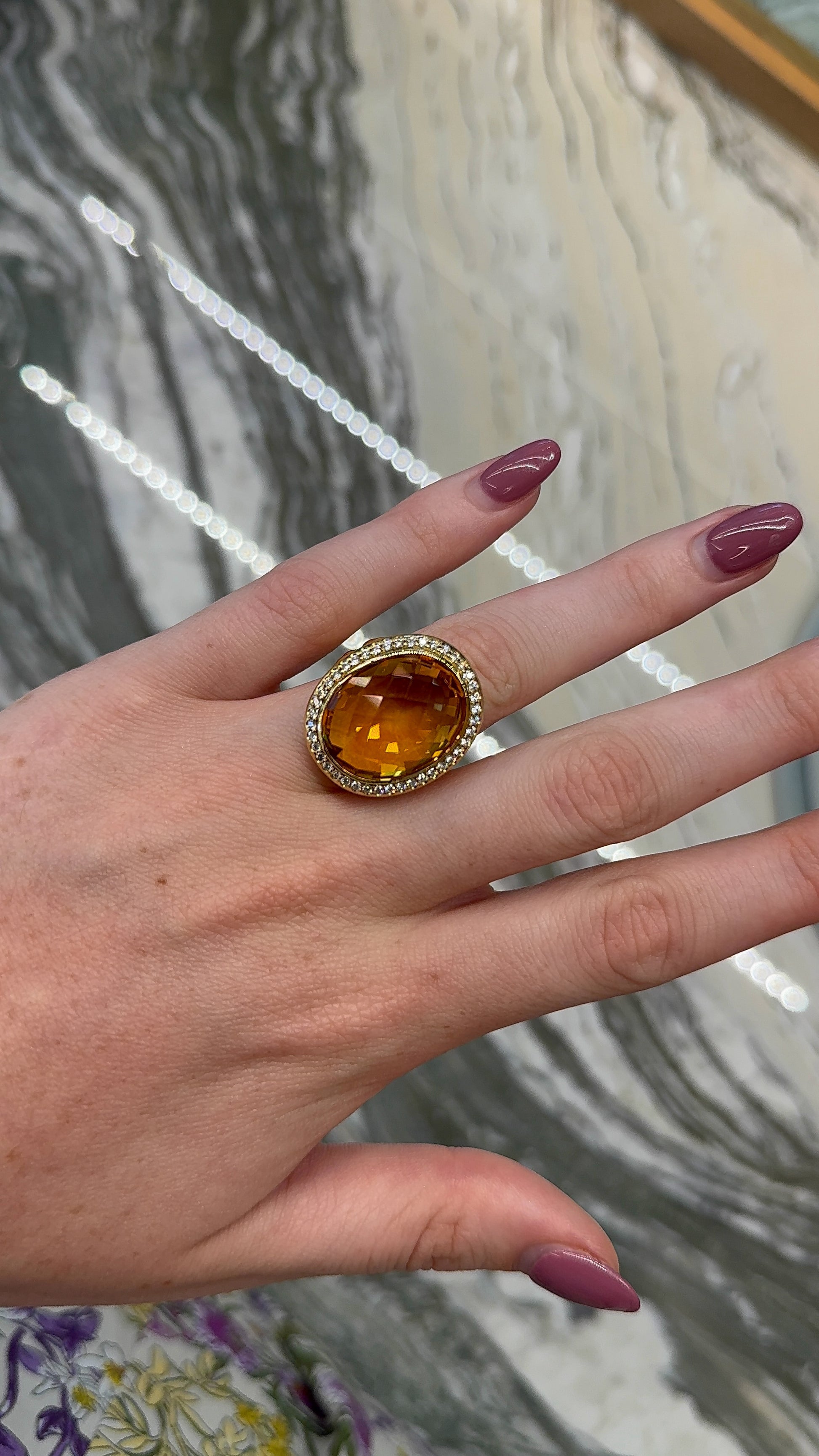 Estate David Yurman Albion Oval Ring- Citrine – Henri Noël