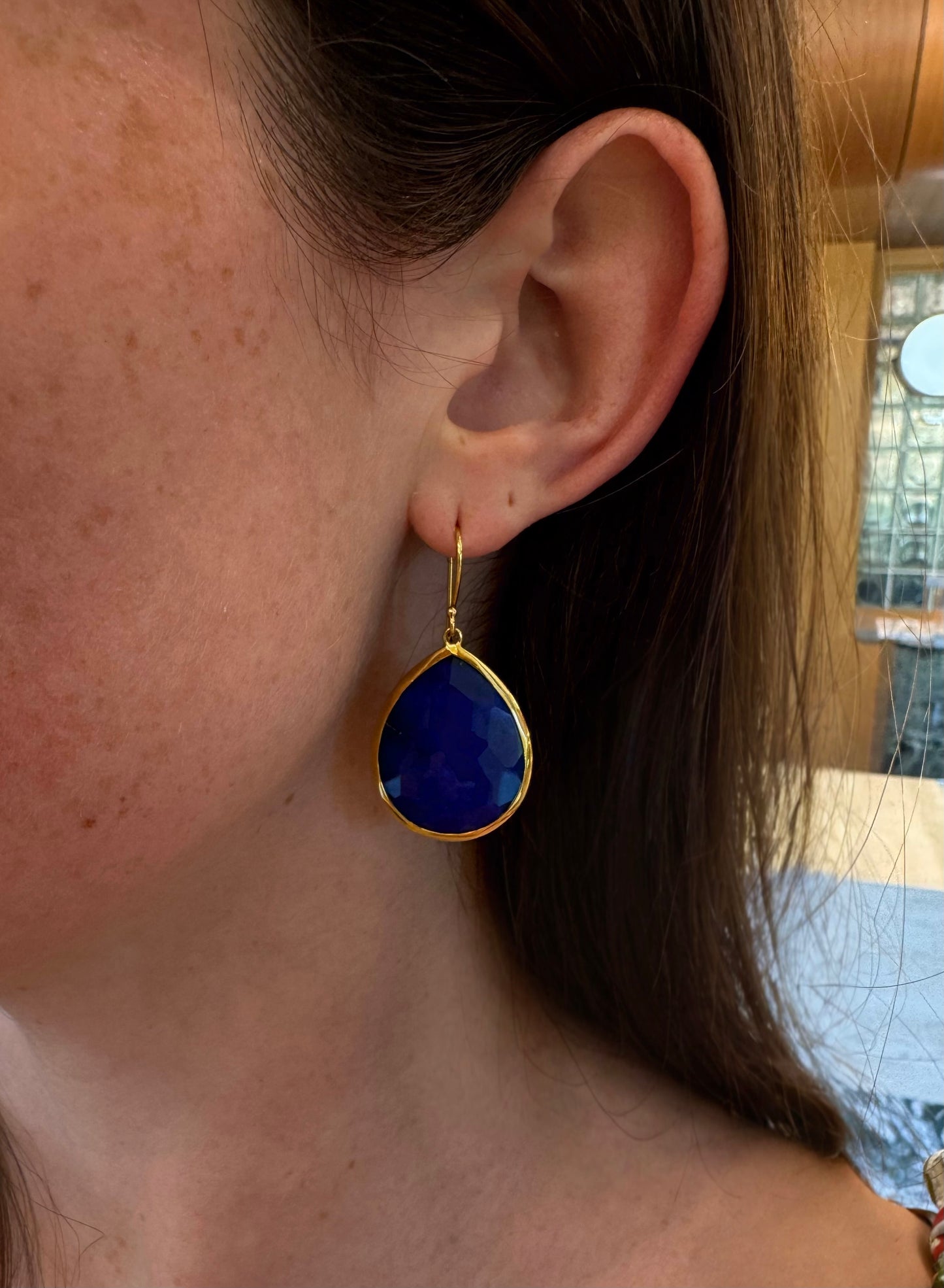 Estate Ippolita Lapis Teardrop Earrings