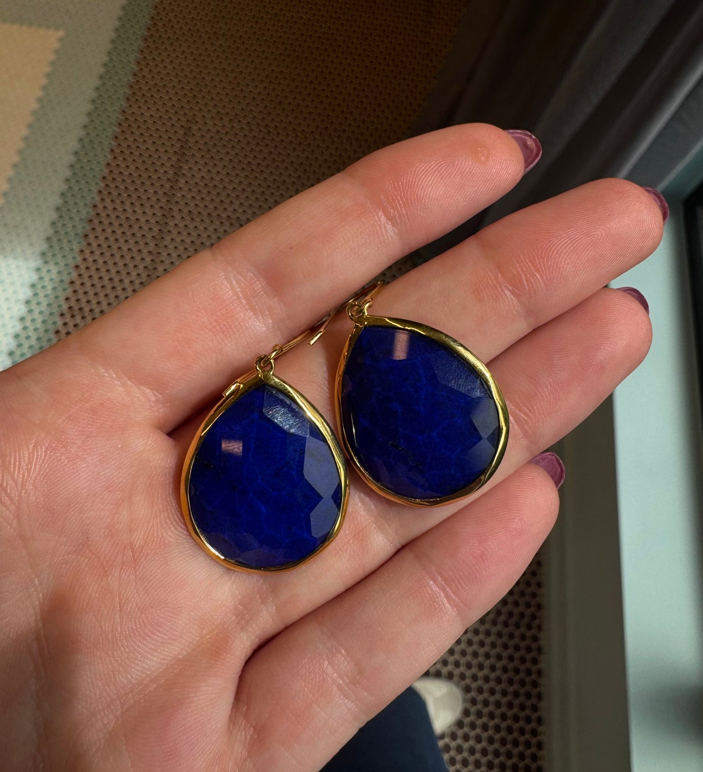 Estate Ippolita Lapis Teardrop Earrings