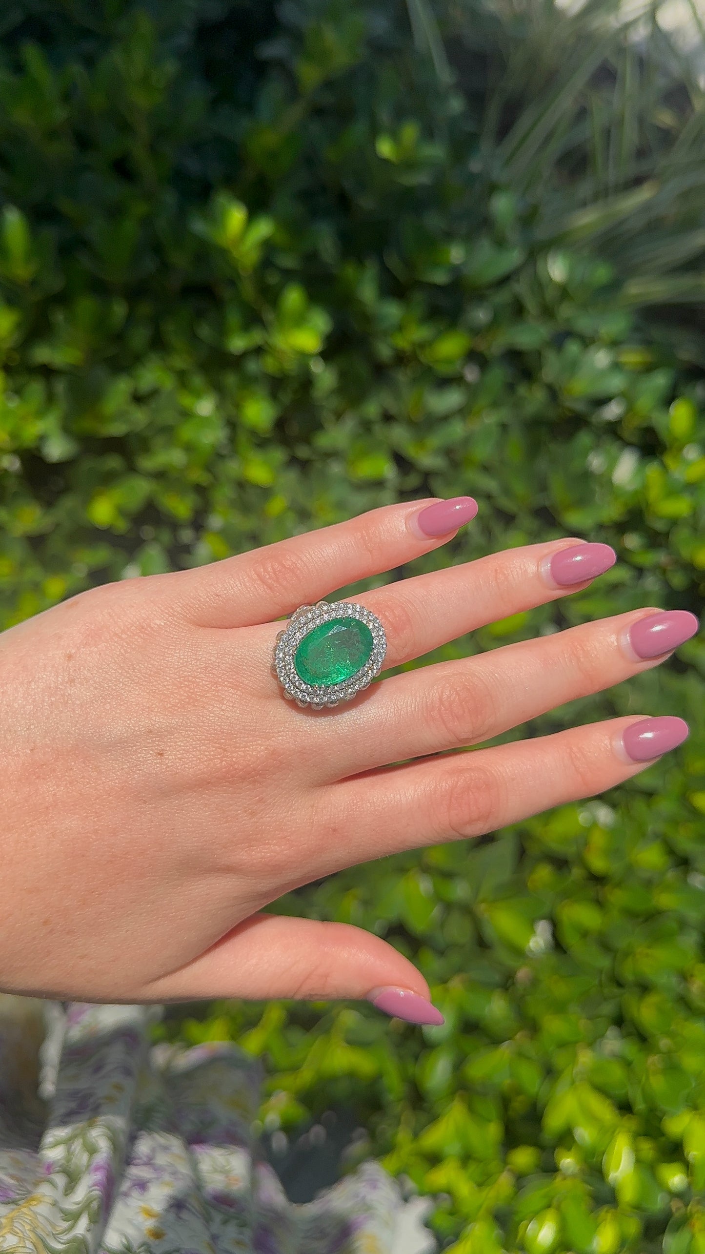 Estate Emerald and Diamond Chandelier Ring – Henri Noël