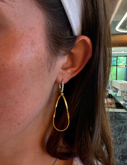 Estate Margo Biego Two Tone Twist Hoops