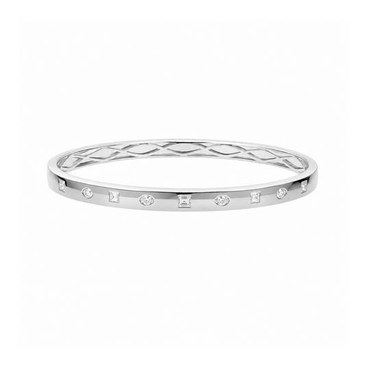 Fancy Shape Diamond Bangle – Henri Noël