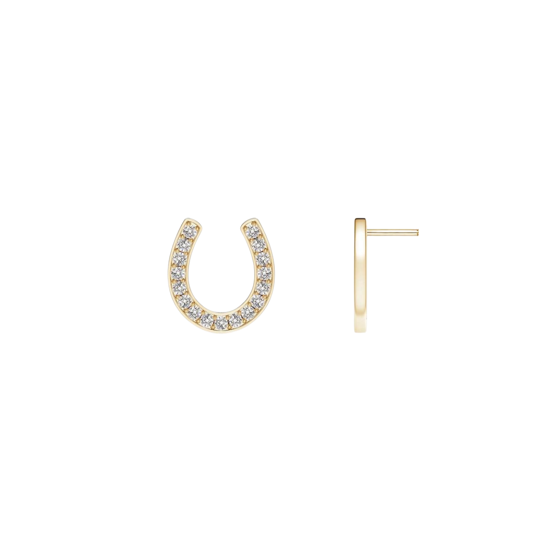 Diamond Horseshoe Studs