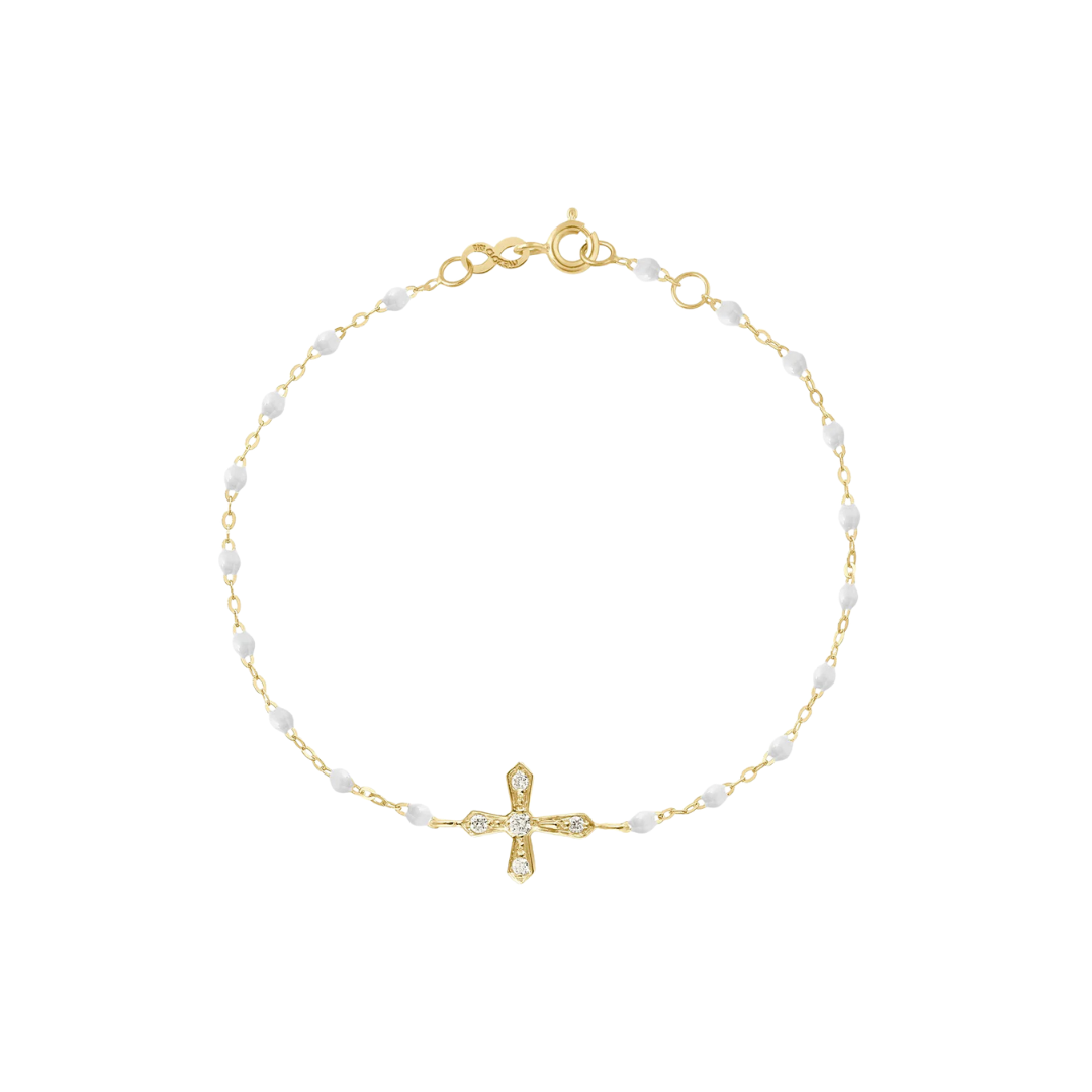 gigiCLOZEAU- Classic Cross Diamond Bracelet – Henri Noël