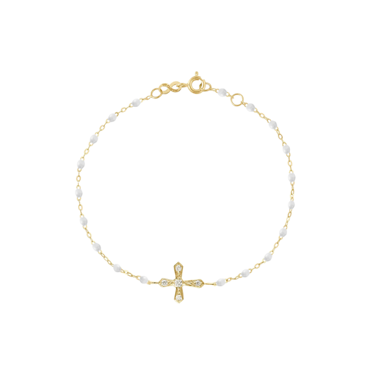 gigiCLOZEAU- Classic Cross Diamond Bracelet – Henri Noël