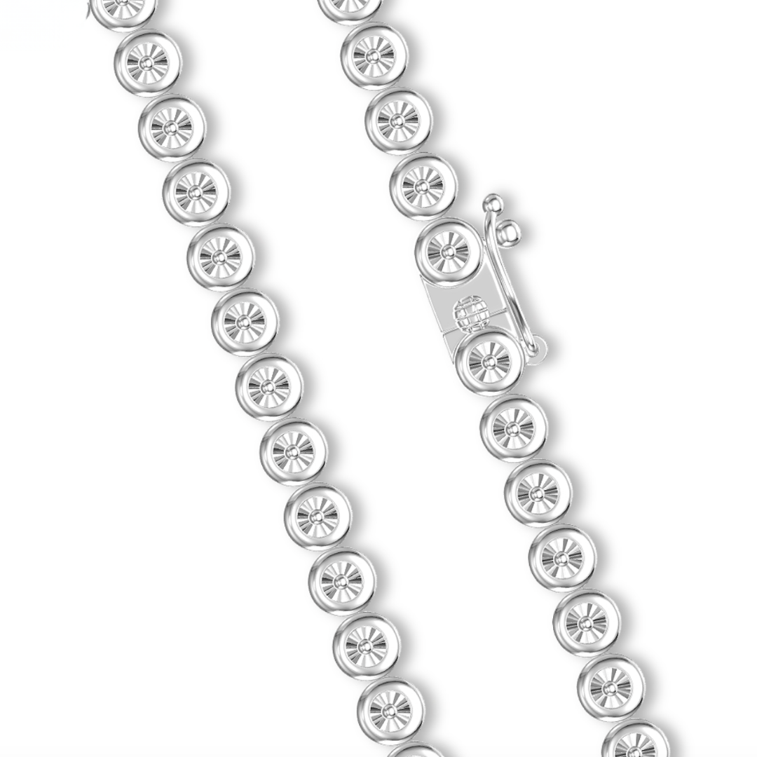Graduated Bezel Diamond Tennis Necklace – Henri Noël