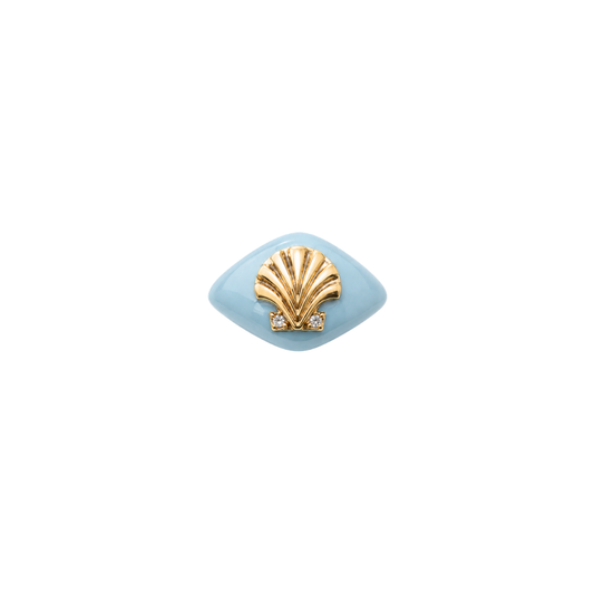 kWIT Jewelry- Light Blue Enamel Shell Pinky Ring – Henri Noël