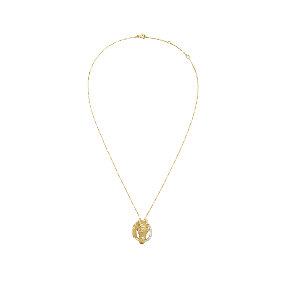 Lionheart- Legacy Diamond Satin Horse Necklace