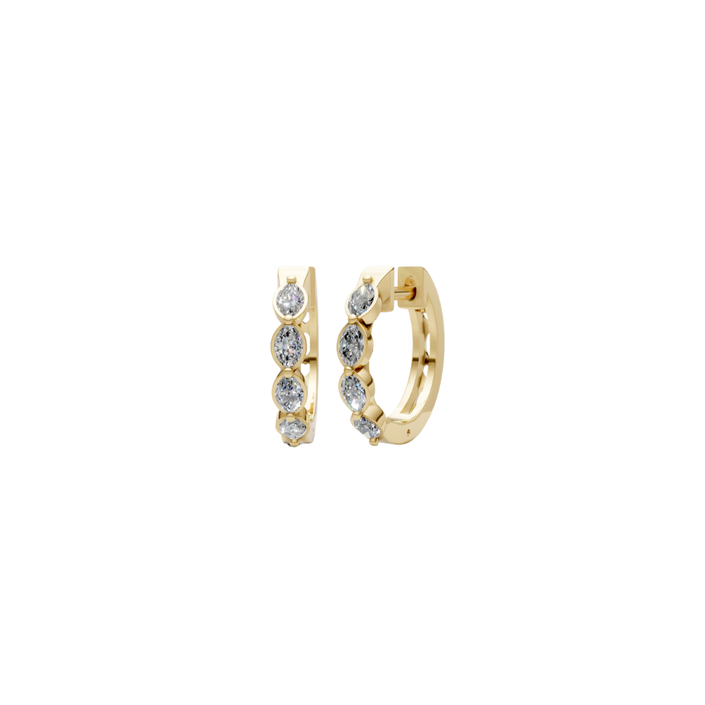 Marquise Diamond Hoops – Henri Noël