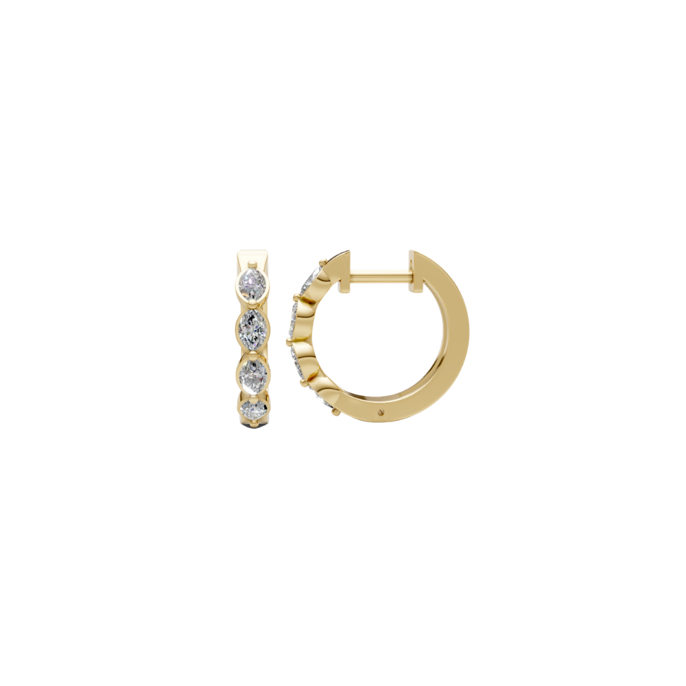 Marquise Diamond Hoops – Henri Noël