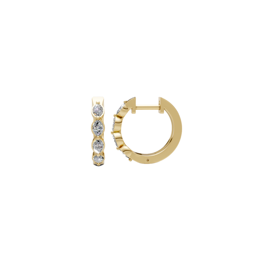 Marquise Diamond Hoops – Henri Noël