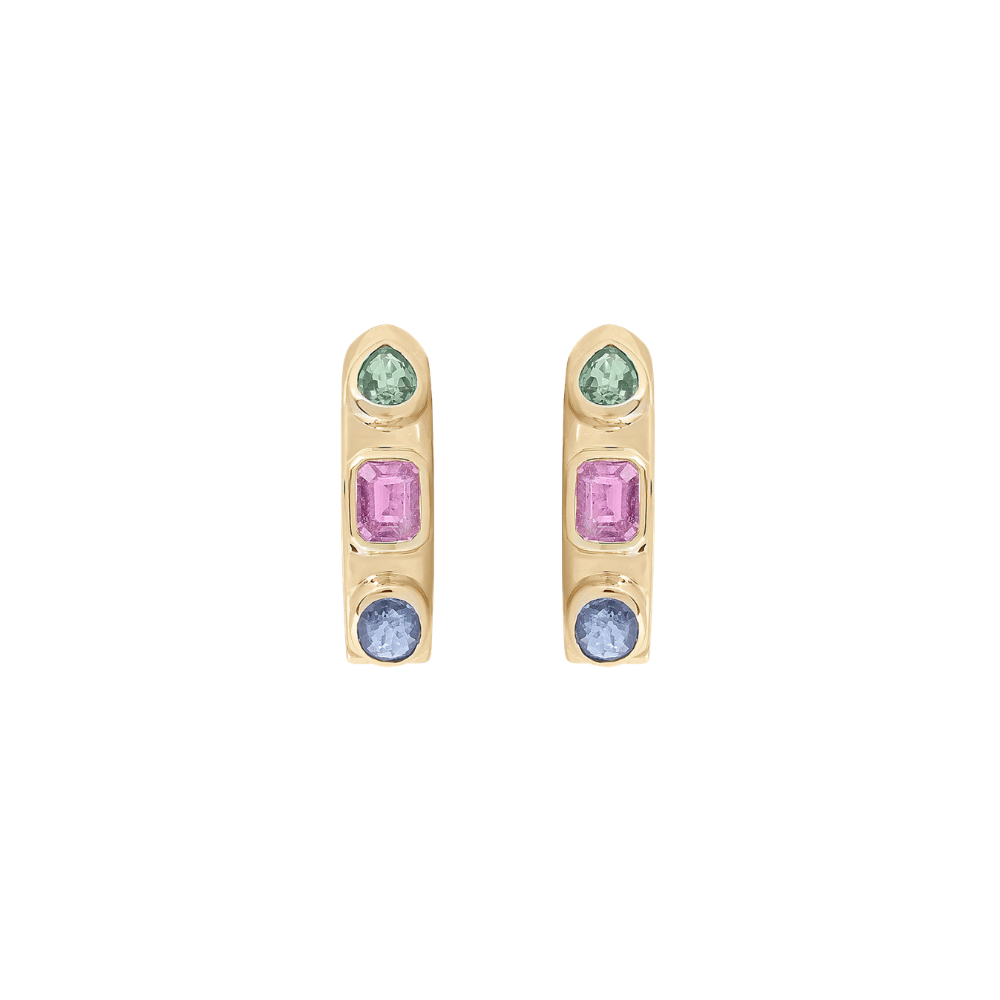 Multi Shape Sapphire Hoops – Henri Noël