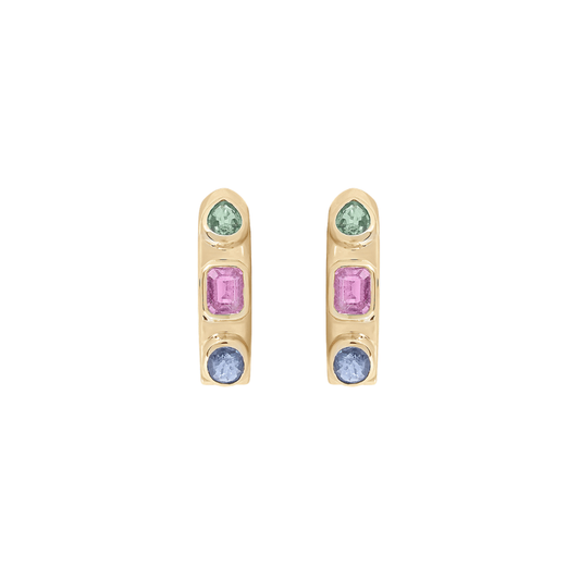 Multi Shape Sapphire Hoops – Henri Noël