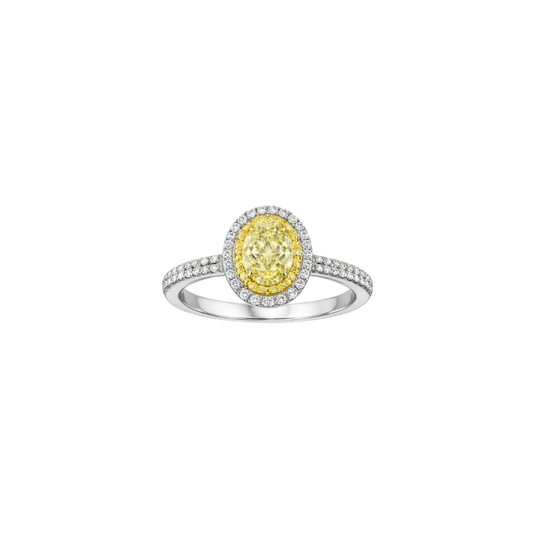Oval Yellow Diamond Ring