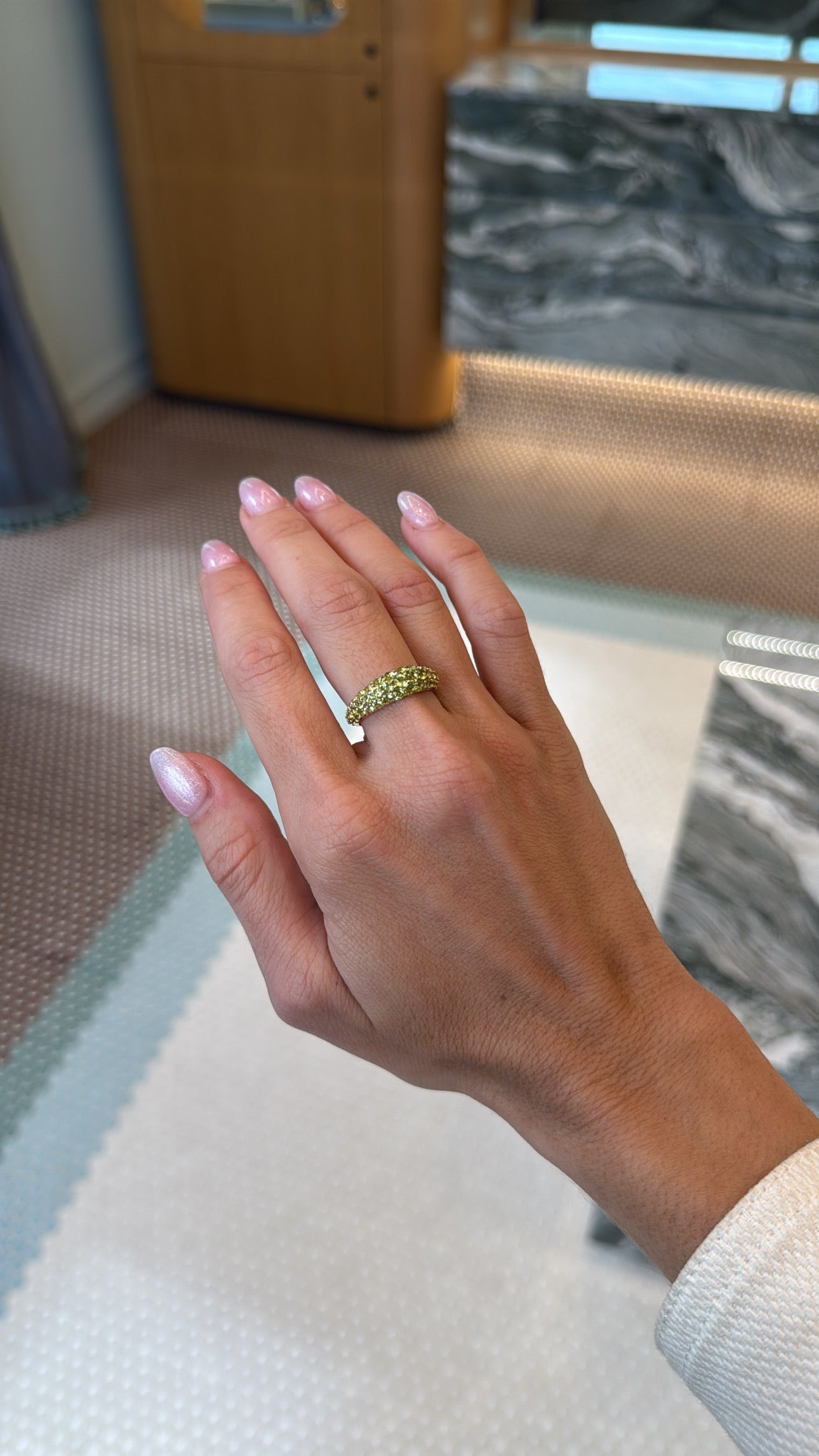 Peridot Dome Ring