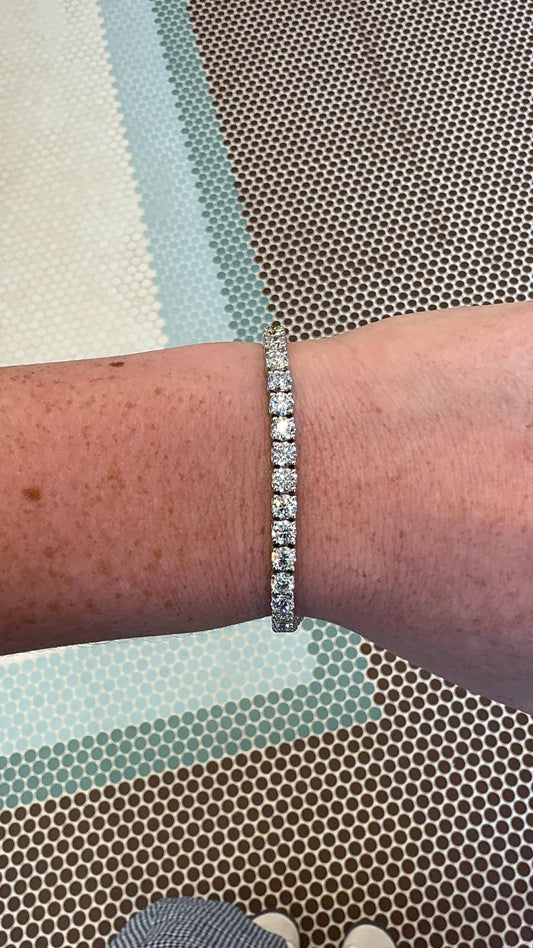 Platinum Tennis Bracelet – Henri Noël