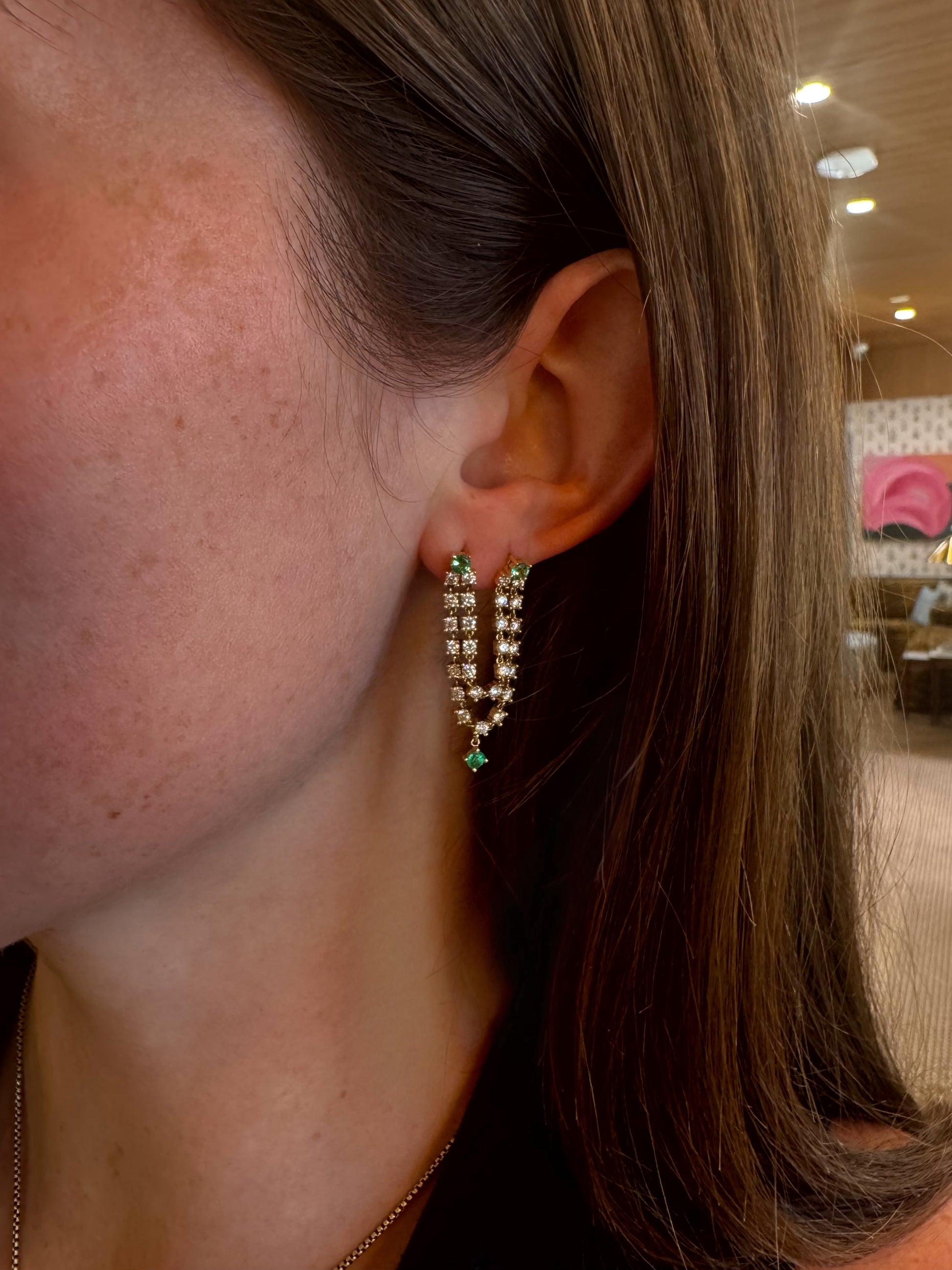 Round Emerald Jump Rope Earring – Henri Noël