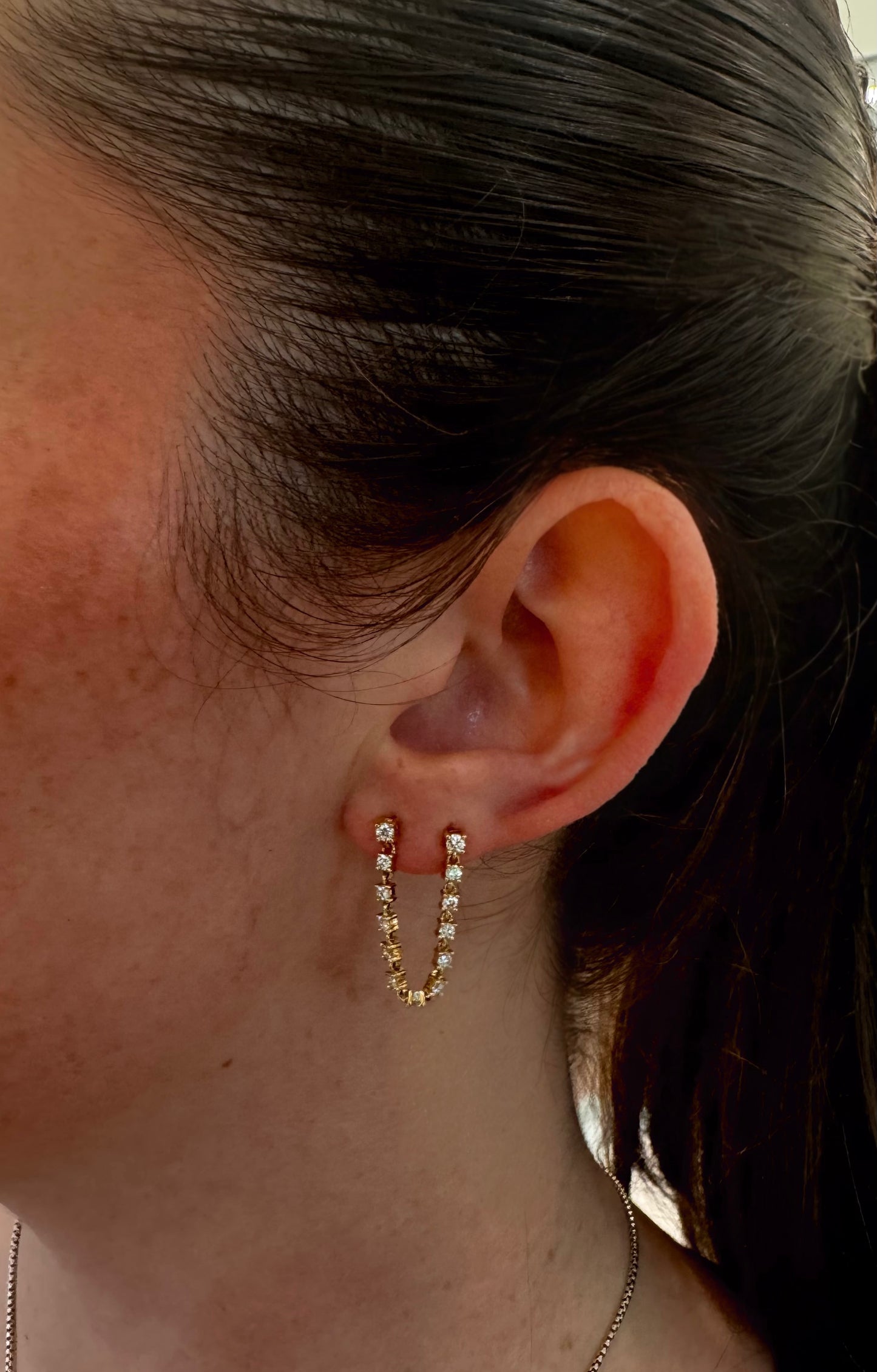 Diamond Jump Rope Tennis Earrings – Henri Noël
