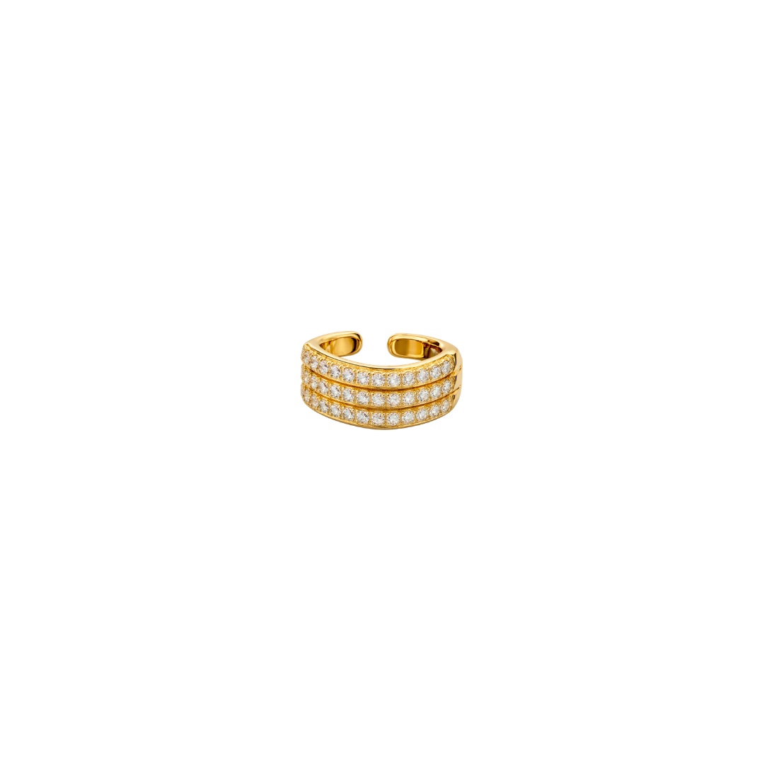 Three Row Diamond Ear Cuff – Henri Noël