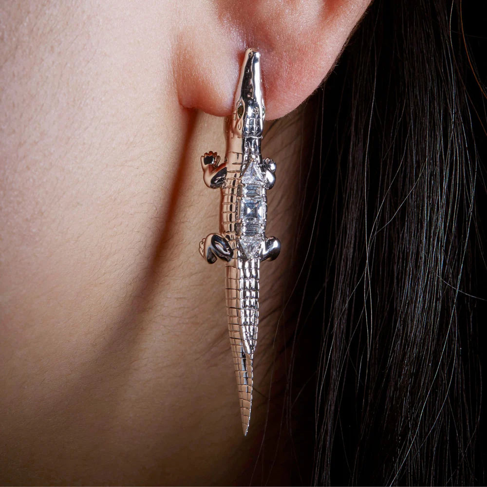 Alligator Art Deco Bite Earring – Henri Noël