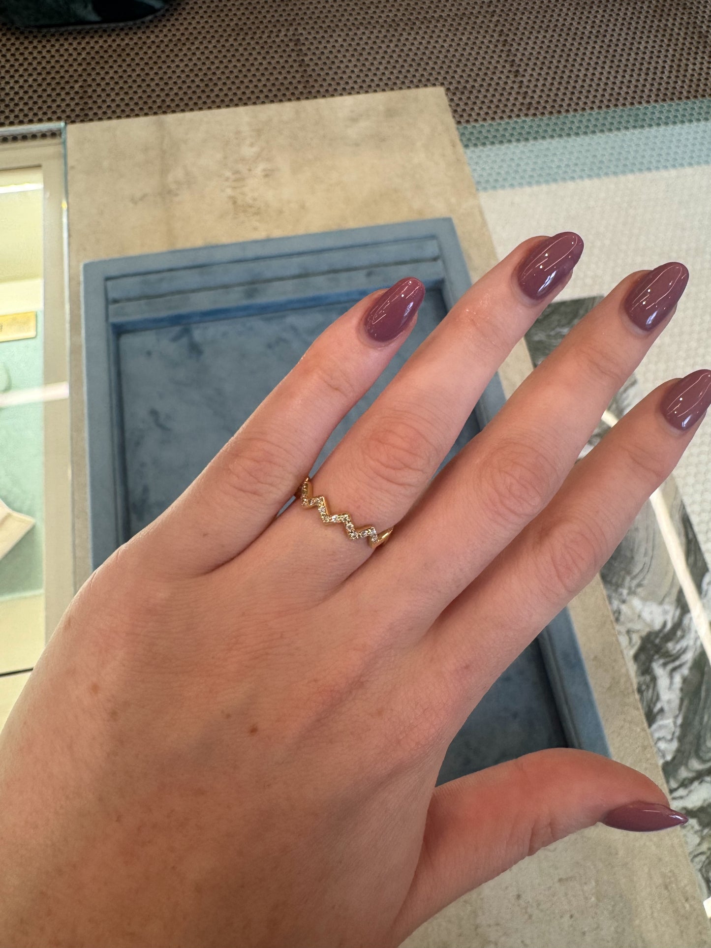Zig Zag Diamond Ring – Henri Noël