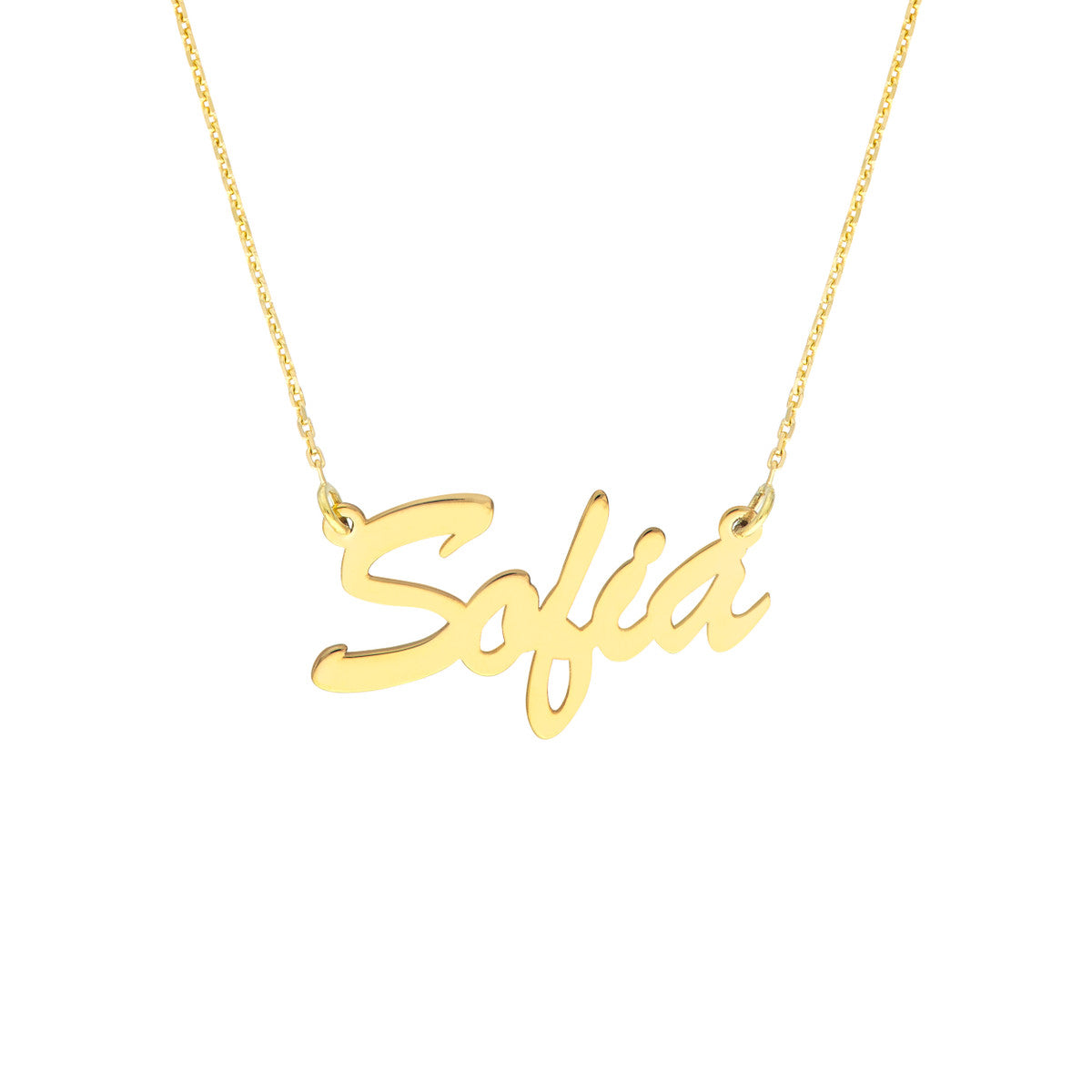 14k Custom Name Plate Necklace – Henri Noël